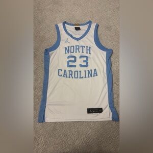 UNC Jordan White and Blue Jersey